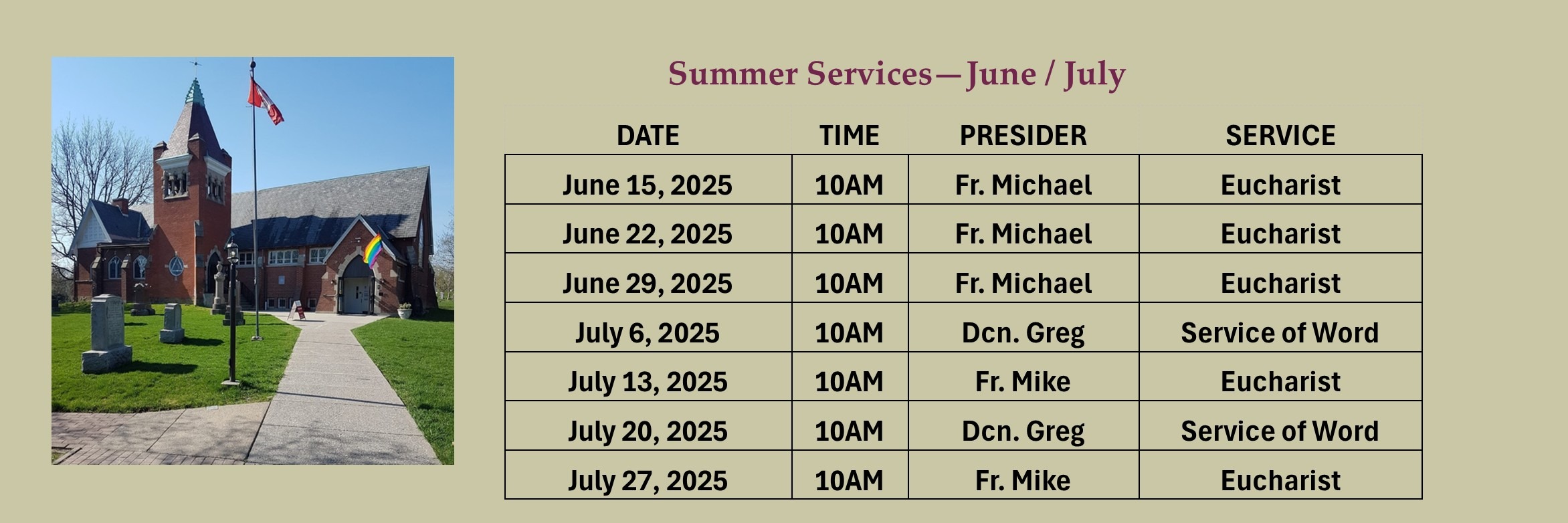Summer Services