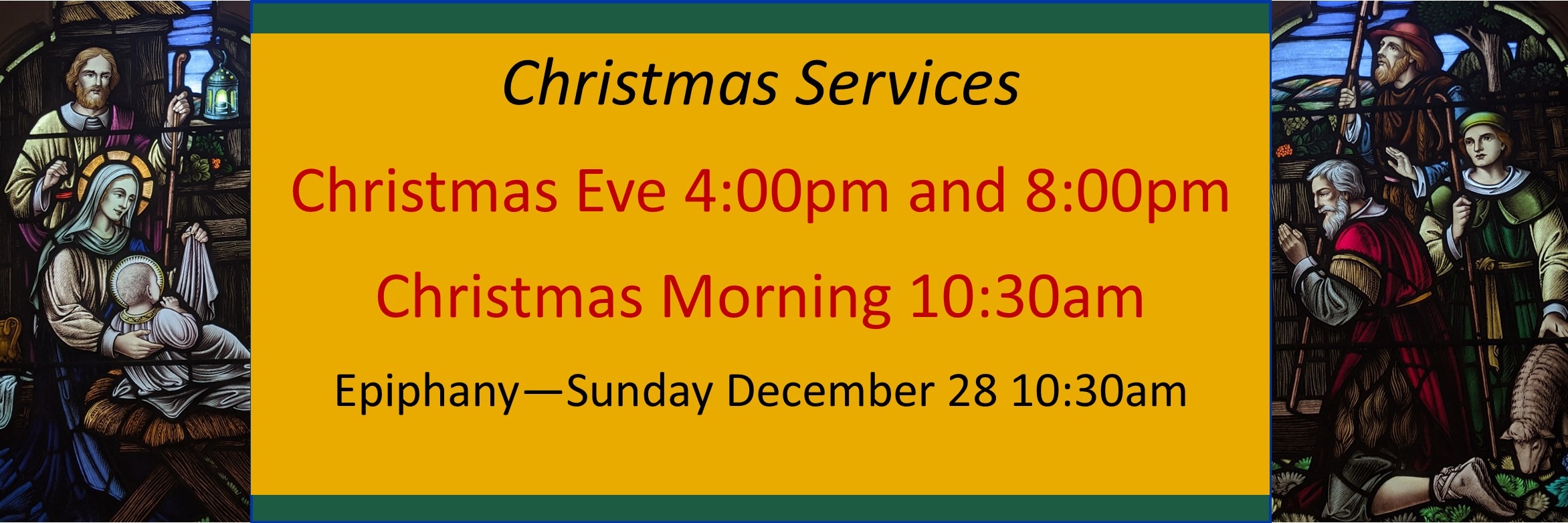 23.12.04 Christmas Service Times